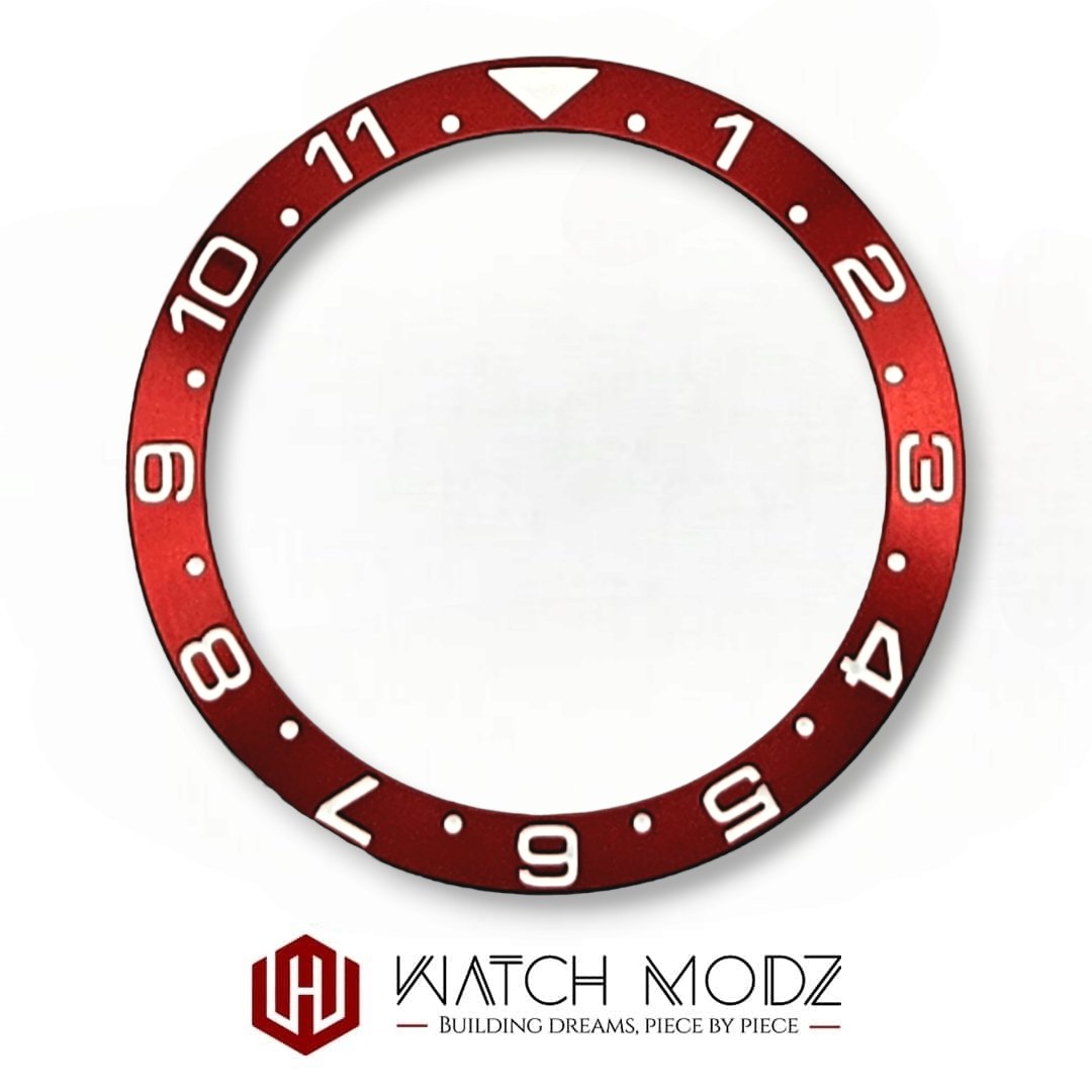 SKX007 Bezel Insert: Red Dual Time